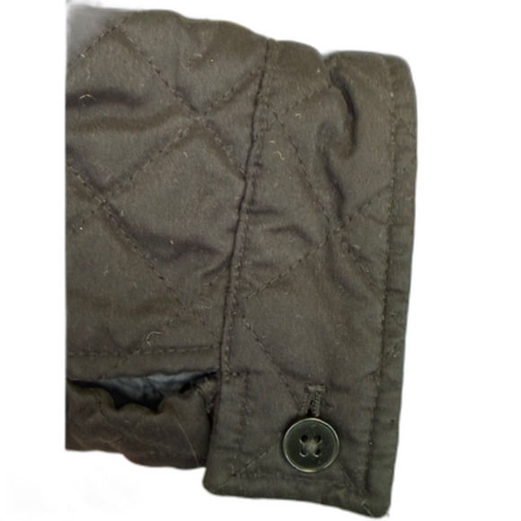 Ralph Lauren Quilted Barn Jacket Charcoal Dark Navy/Black Med Preppy Equestrian - Picture 6 of 7